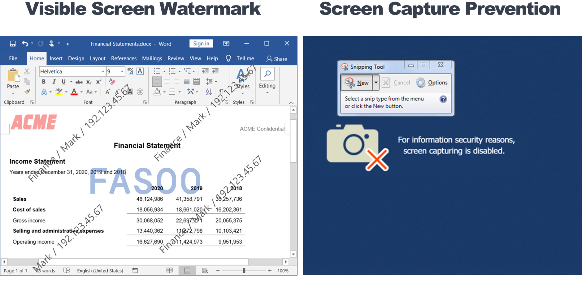 screenshot of Fasoo Smart Screen